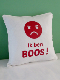 Kussenhoes 'Ik ben BOOS!'