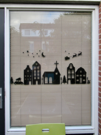 Statische raamsticker set Sint en Kerst