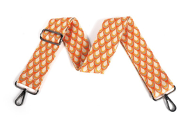 Bag strap Ribbon oranje/beige