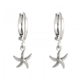 Earrings starfish silver