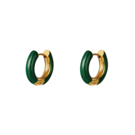 Earrings hoops green