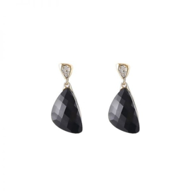 Earrings festival gold/black