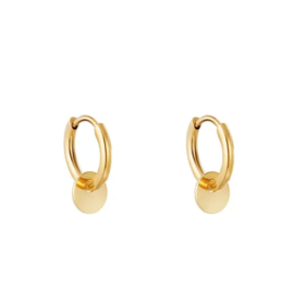 Earrings circle gold