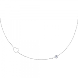 Birthstone necklace june silver/moonstone