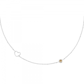 Birthstone necklace november silver/citrine topaz