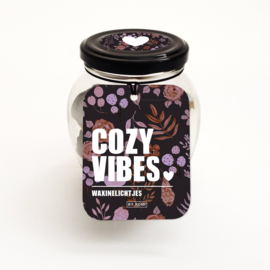 Potje met waxinelichtjes "cozy vibes"