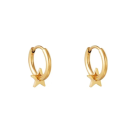 Earrings star gold