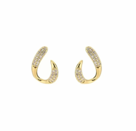 Earrings statement gold