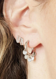 Earrings circles silver