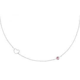 Birthstone necklace october silver/tourmaline