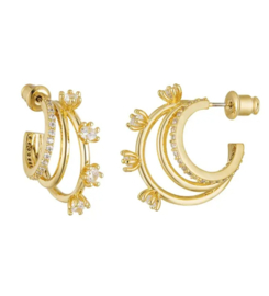 Earrings twist gold