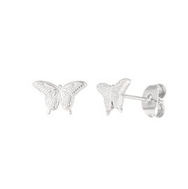 Earstuds butterfly silver