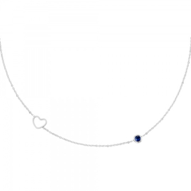 Birthstone necklace september silver/sapphire