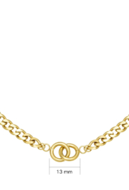 Necklace intertwined gold