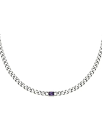 Necklace diamond silver/lila