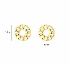 Earstuds round gold