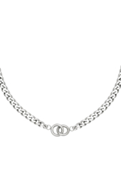 Necklace intertwined silver