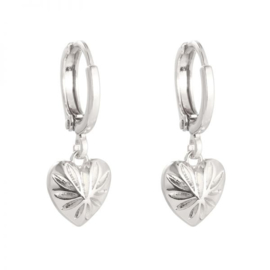 Earrings love story silver