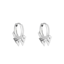 Earrings triangles silver