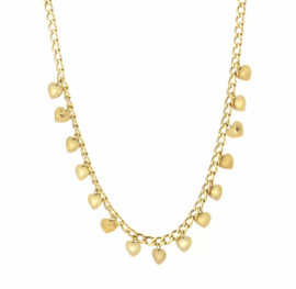 Necklace hearts gold