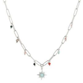 Necklace sunshine silver