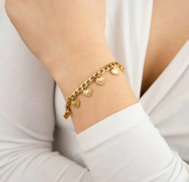 Bracelet hearts gold