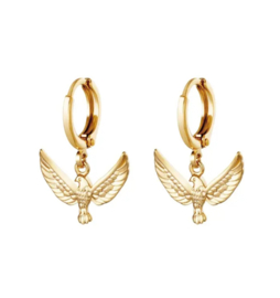 Earrings bird gold