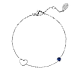 Birthstone bracelet september silver/sapphire