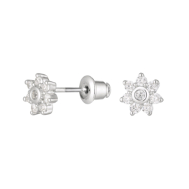 Earstuds zirkonia silver