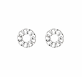 Earstuds round silver