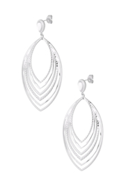 Earrings oval silver