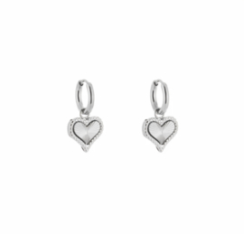 Earrings love silver