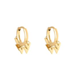 Earrings triangles gold