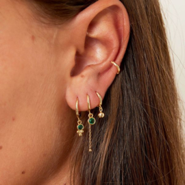 Earrings four in a row gold