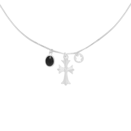 Necklace pray for love silver