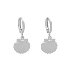 Earrings seashell silver