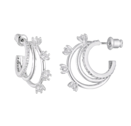 Earrings twist silver