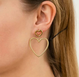 Earstuds big love gold