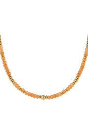 Necklace nature stones orange