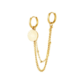 Double earring chain gold