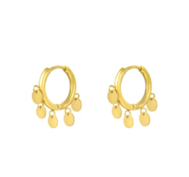 Earrings circles gold