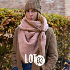 Lot83 sjaal Nina rand roze/bruin