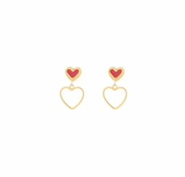 Earstuds candy love gold/red