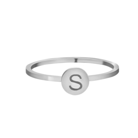 Initial Ring zilver