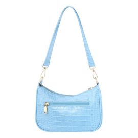 Bag 90's croco blue