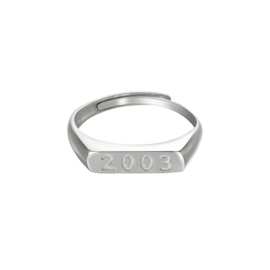 Ring Year Of Birth Zilver