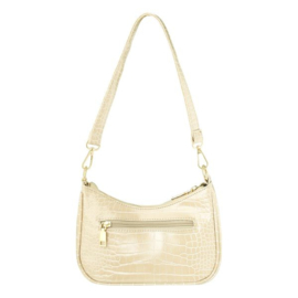 Bag 90's croco white/yellow