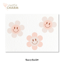 Ansichtkaart - Smiley bloemen