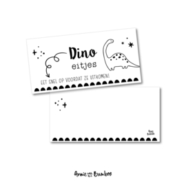 Traktatie topkaartje - Dino eitjes (5 stuks)