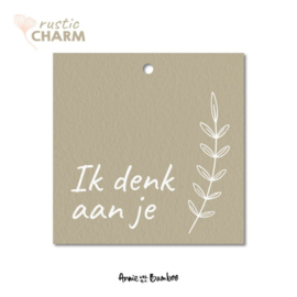 Cadeaulabel - Ik denk aan je (Rustic Charm)